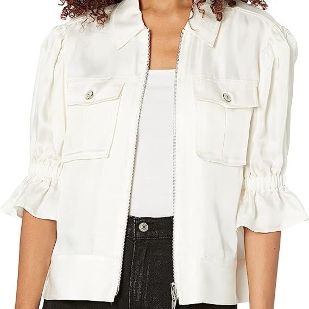 cinq a sept Holly Jacket in Ivory Size Large EUC
